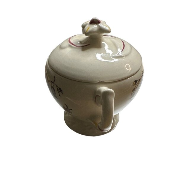 Metlox Sugar Bowl & Lid May Flower - Picture 3 of 12